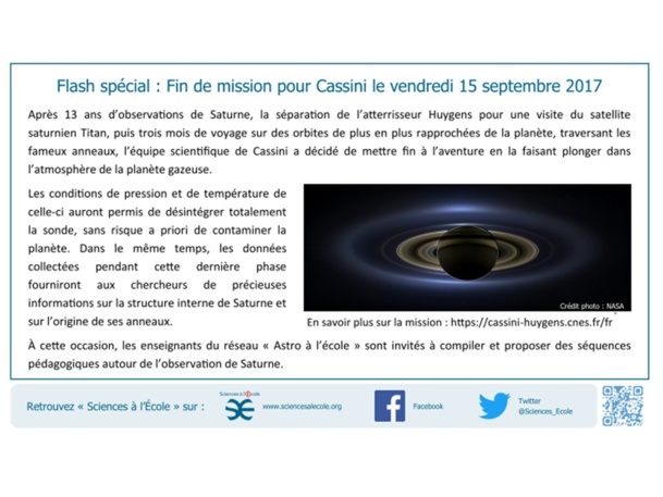 Parution de la lettre d'information N°27 "Sciences à l'école" Parution de la lettre d'information N°27 "Sciences à l'école"