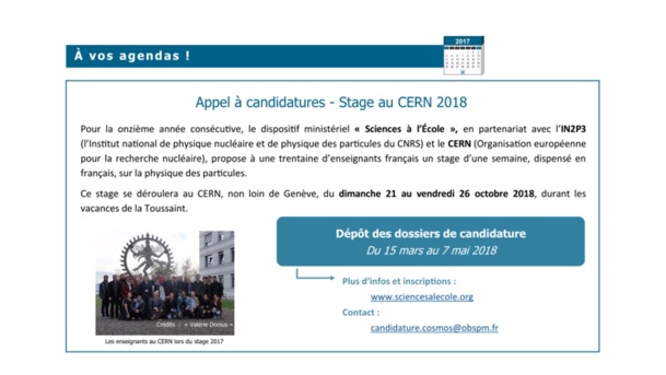 Parution de la lettre d'information de "Sciences à l'Ecole" n°31 Parution de la lettre d'information de "Sciences à l'Ecole" n°31