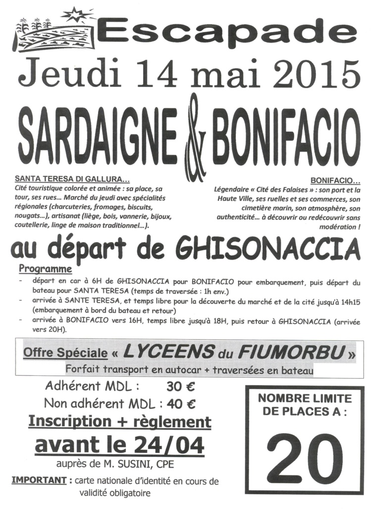 "Escapade en Sardaigne & Bonifacio" 