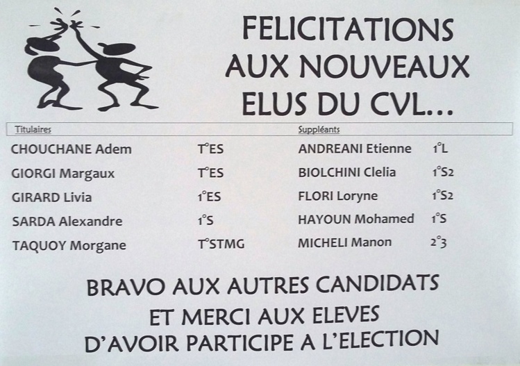 "Elections au C.V.L" (Conseil de Vie Lycéenne) 