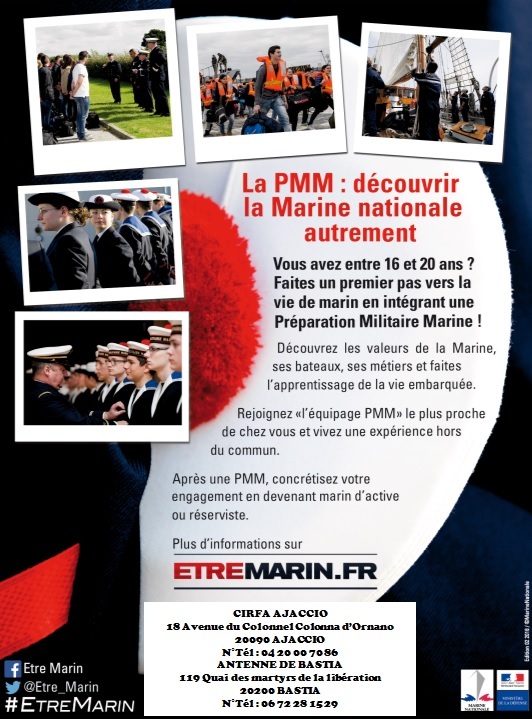 "Préparation Militaire Marine"(PMM) : Stage militaire et maritime avec des formations théoriques et pratiques
