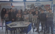 "28ème Semaine de la Presse et des Médias dans l'école" au CDI du Collège (5°B) 
