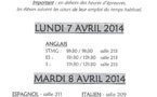 Calendrier Epreuves "Langues Vivantes Obligatoires" - Baccalauréat - Session 2014 : Lundi 07 Avril 2014 (Anglais) et Mardi 08 Avril 2014 (Espagnol/Italien/Corse)
