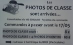 Les Photos de Classe sont arrivées : Commandes à passer à la Vie Scolaire, avant le 17 Mai 2013 
