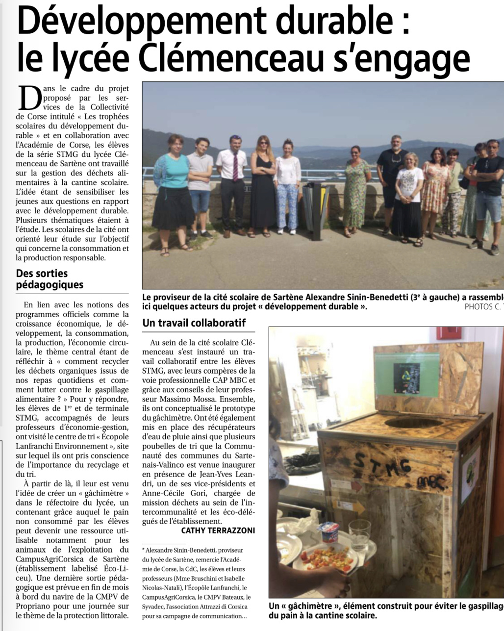 Développement durable : aire éducative Développement durable : aire éducative