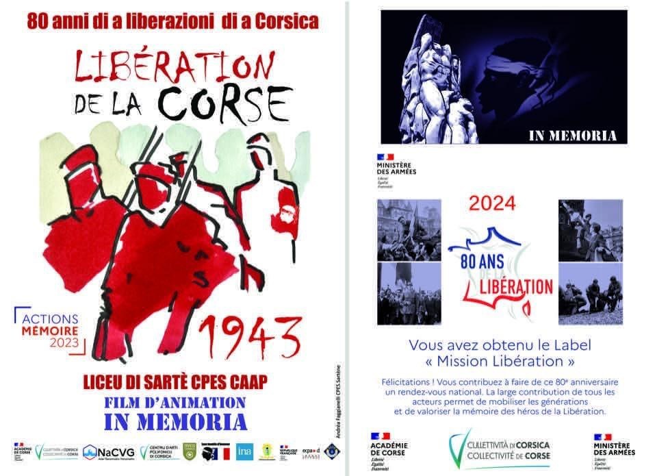 Labellisation "Mission Libération" de la réalisation du lycée Clemenceau de Sartène. Commémoration du 21 septembre 2023 : retour en images