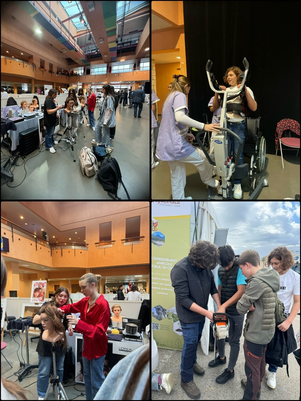 Salon de l'orientation sur Ajaccio avec les classes de 3° et CAP