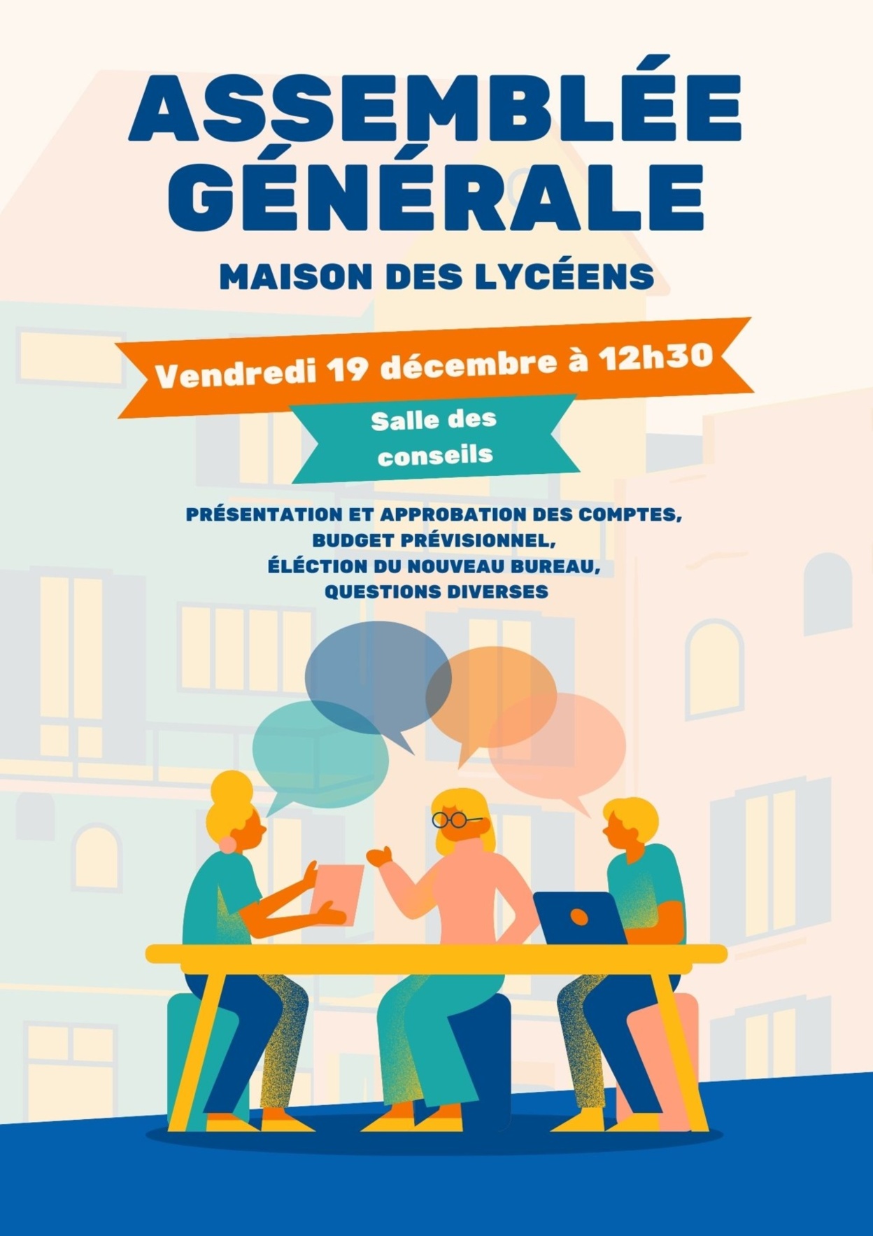 Assemblée générale de la MDL (Maison des lycéens)