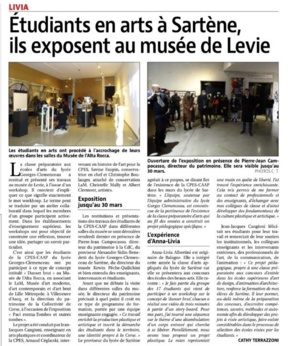 Vernissage de l'exposition des travaux des élèves de la CPES Vernissage de l'exposition des travaux des élèves de la CPES