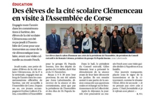 Visite de l'Assemblée de Corse