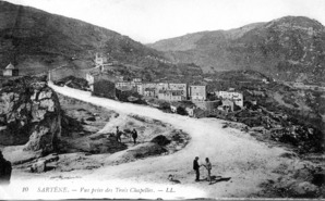 Le lieu-dit Caldarazza, photographié au début du XX° siècle, avant la construction de l'EPS. Collection privée (DR) Le lieu-dit Caldarazza, photographié au début du XX° siècle, avant la construction de l'EPS. Collection privée (DR)