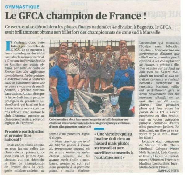 Article Corse Matin Article Corse Matin