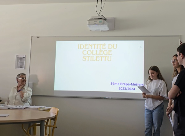 Sunnià è fa ne realità : Les élèves de 3°3 dévoilent le nouveau symbole d’identité du Collège Stilettu. Sunnià è fa ne realità : Les élèves de 3°3 dévoilent le nouveau symbole d’identité du Collège Stilettu.