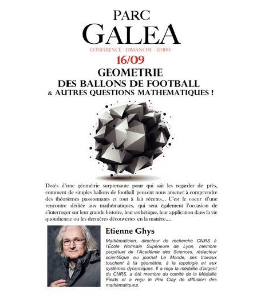 Conférence d'Etienne Ghys - 16 /09/ 2018