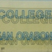 Inscription mentionnant le nom du college