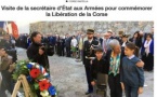 Visite de la secrétaire d'Etat aux Armées pour la commémoration de la Libération de la Corse 
