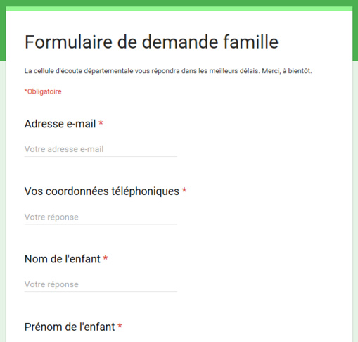 École Inclusive – 06 77 01 92 51 - Cellule de réponse aux parents École Inclusive – 06 77 01 92 51 - Cellule de réponse aux parents