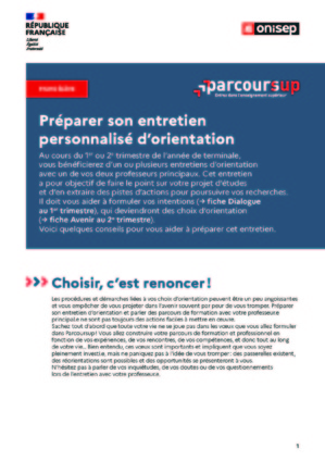 Entretien personnalisé d'orientation
