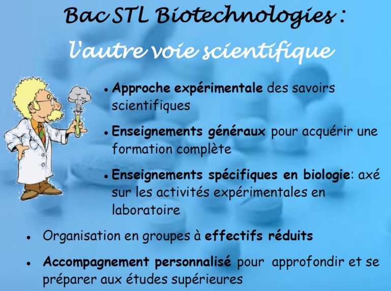 Présentation de la filière STL Biotechnologies
