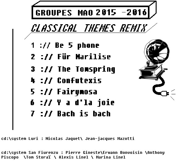 Atelier M.A.O : Album 2015/2016 Atelier M.A.O : Album 2015/2016