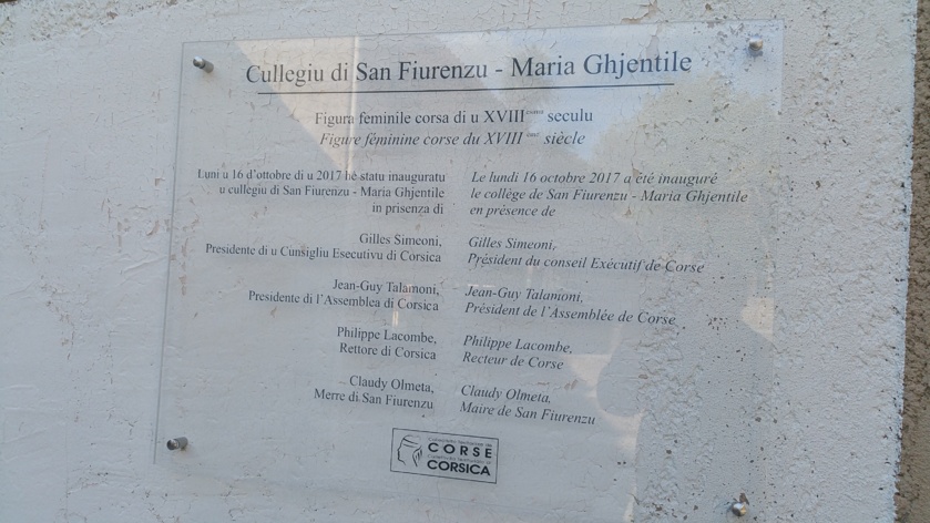 Cérémonie du lundi 16 octobre 2017 - Maria Ghjentile Cérémonie du lundi 16 octobre 2017 - Maria Ghjentile