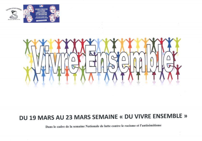 SEMAINE DU VIVRE ENSEMBLE AU COLLÈGE - DU 19 AU 23 MARS 2018 SEMAINE DU VIVRE ENSEMBLE AU COLLÈGE - DU 19 AU 23 MARS 2018