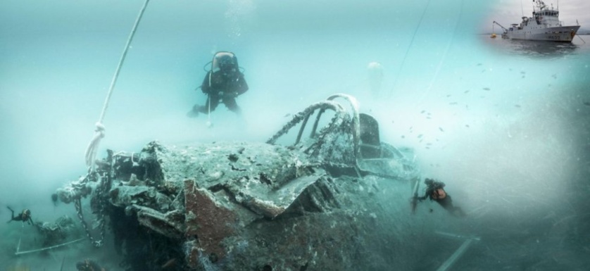 Au large de la Corse, les Etats-Unis tentent d'honorer la "promesse" faite à leurs "boys". Au large de la Corse, les Etats-Unis tentent d'honorer la "promesse" faite à leurs "boys".