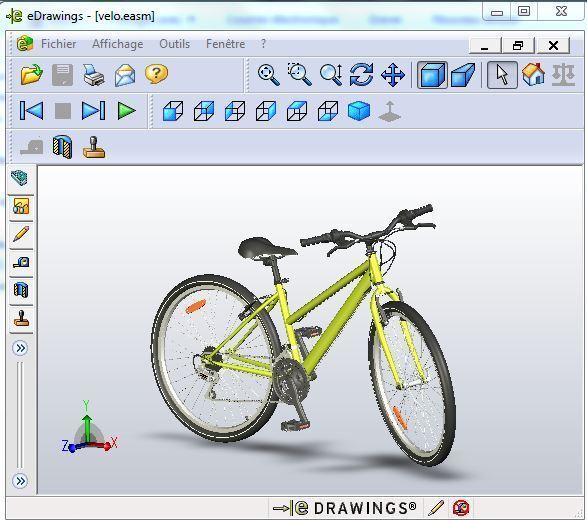 Fichier E-drawing : "vélo"