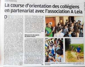 La course d’orientation des collégiens en partenariat avec l'association A Leia  